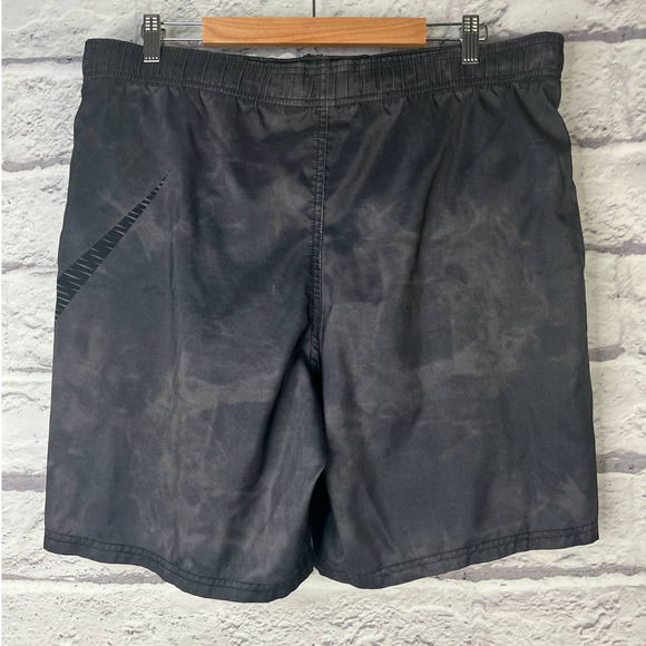 Vintage NIKE Men's L Swim Trunks Check Logo Mesh Lined Drawstring Retro Beach - Picture 3 of 6